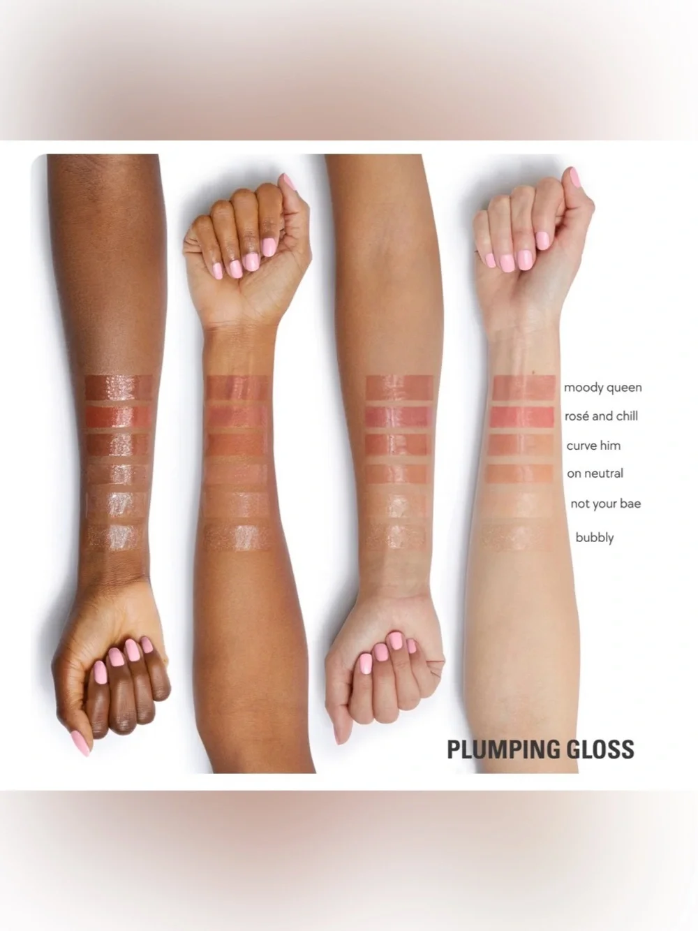 New Kylie Cosmetics Plumping Lip Gloss Rose and Chill - Pink Berry Shimmer